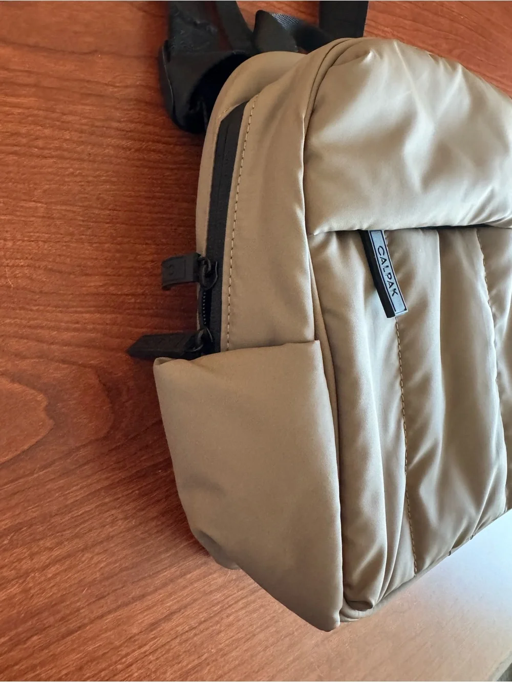 CALPAK Luka Mini Backpack Taupe Puffy Travel Everyday Backpack NWOT